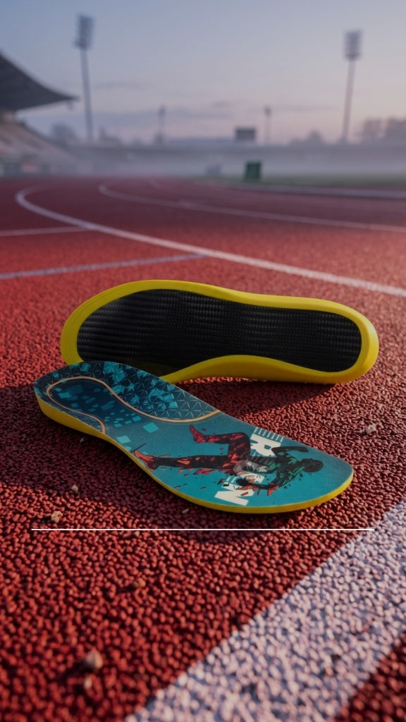 Solette Foot-Easy su pista di atletica - allineamento posturale